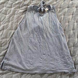 LOFT tank top size medium- blue and navy stripes